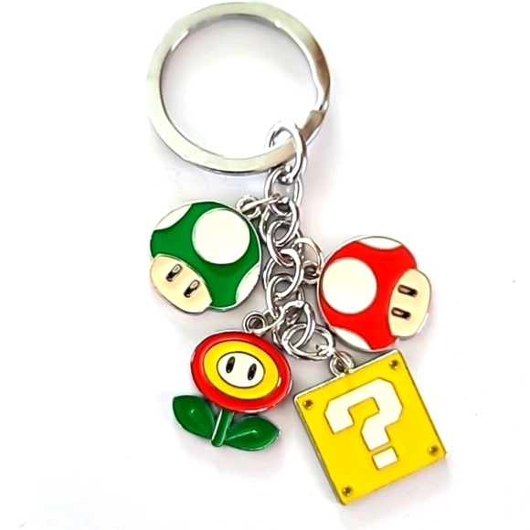 Keychain Novelty Whimsicle Ladybug Flower Charms Multicolored - Picture 1 of 3
